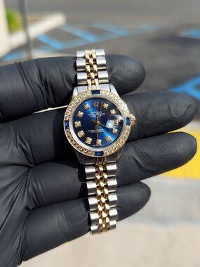 Rolex Ladies datejust 26mm  two-tone Diamond sapphire jubilee
